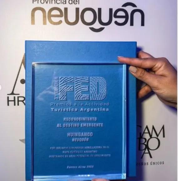 Huinganco fue distinguido como destino turístico emergente del año en los Premios FED