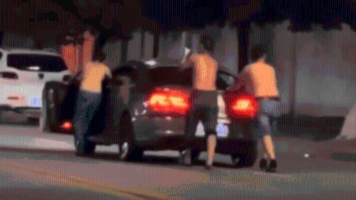 3 Chinese men push car to avoid drunk driving challan, get fined for blocking road