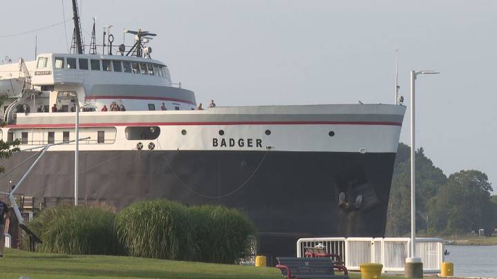 SS Badger's stern sea gate damaged in dock incident with SS Spartan