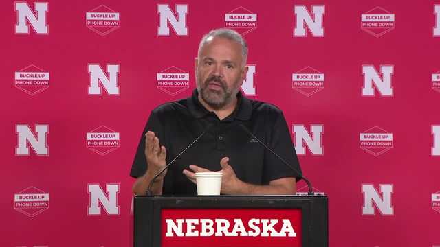 Watch: Nebraska football coach Matt Rhule gives keys to Houston Christian game