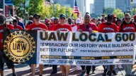 Union members rally for workers' rights at Detroit Labor Day march