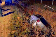 Se durmió y terminó con su auto en una zanja en Paraná