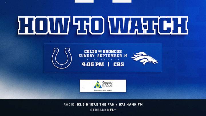 How to watch the Denver Broncos at Indianapolis Colts on September 14, 2025