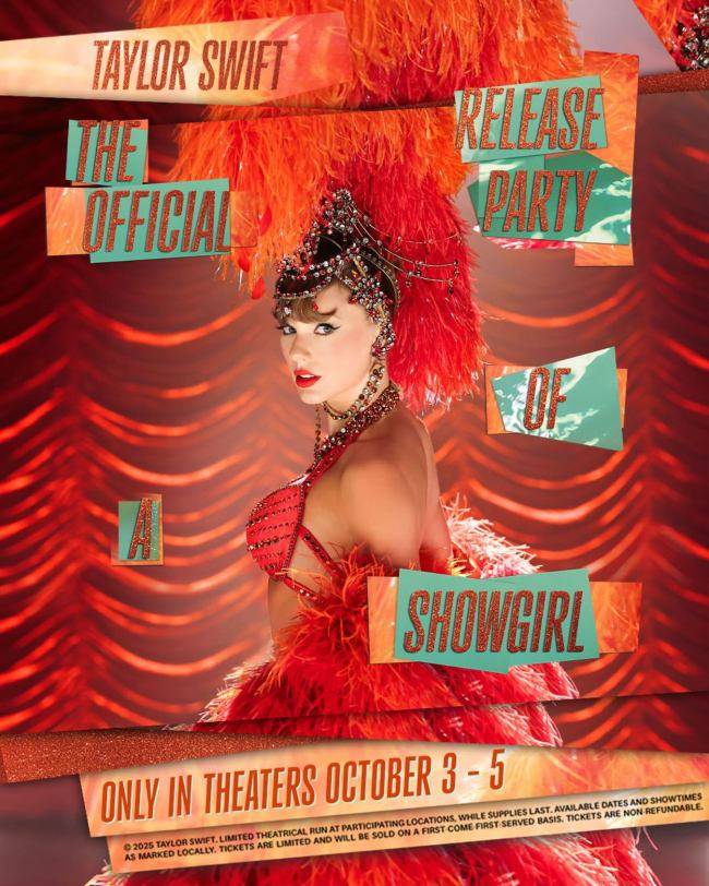 Taylor Swift sets theatrical ‘Life of a Showgirl’ release party event