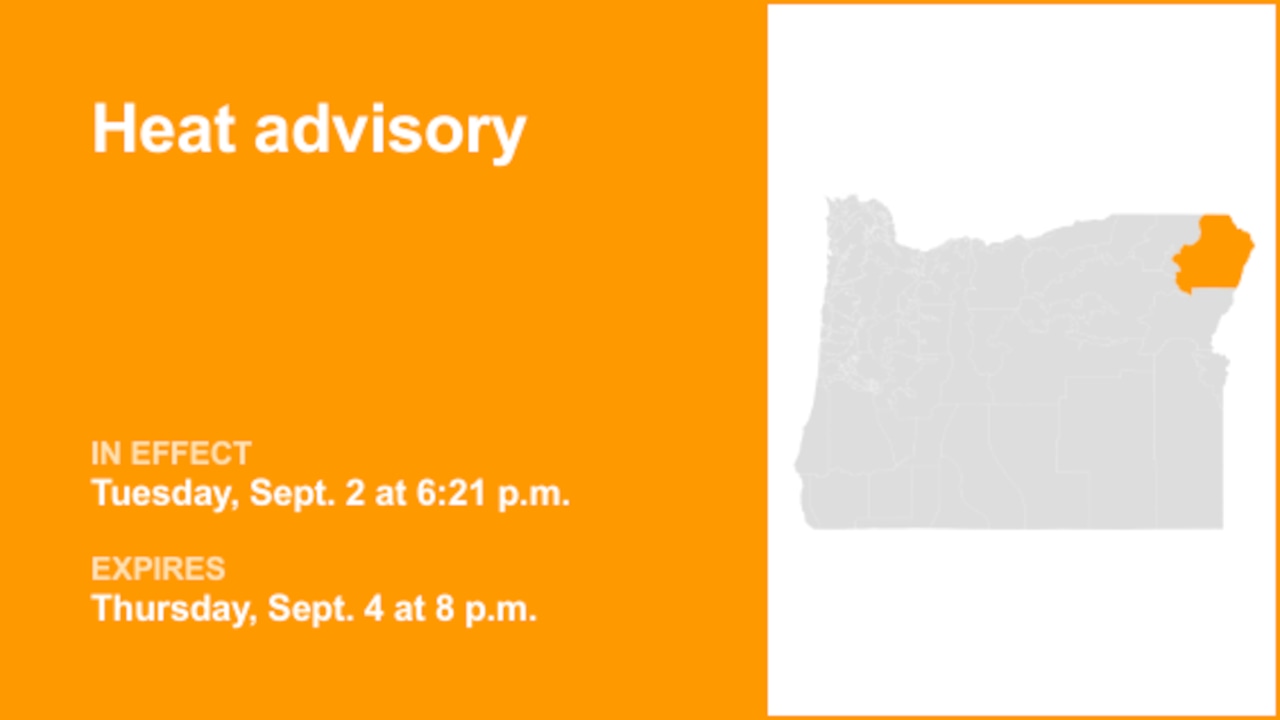 Heat advisory for Wallowa County until Thursday evening