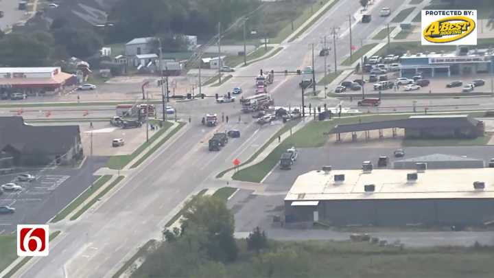 Tulsa firefighter killed, 3 hospitalized in fiery Owasso crash at busy intersection