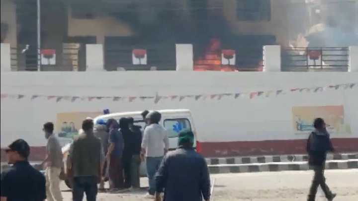 Violent protests break out at BJP office in Ladakh’s Leh amid shutdown seeking Statehood