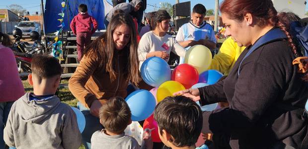 La tarde del sábado fue toda de los niños en el festejo de su Día en el barrio Atardecer
