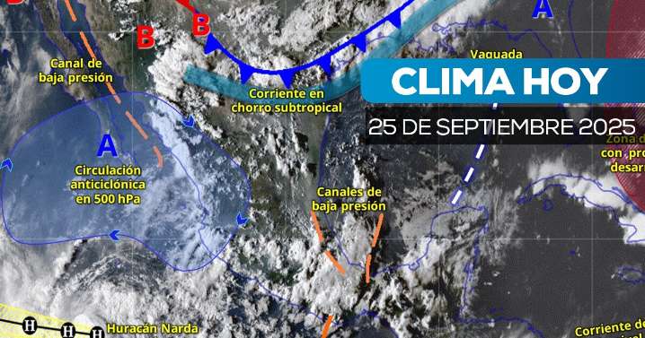 ¿Seguirán las lluvias?: así pinta el clima en México este 25 de septiembre