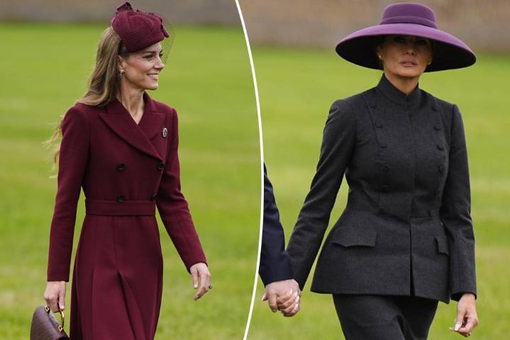 Melania Trump wears Dior disc hat to Kate Middleton meeting