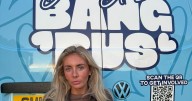 Bonnie Blue 'Bang Bus' bounces side to side as she says 'the students are in me'