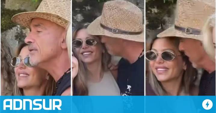 17:36 Eros Ramazzotti en el centro de la polémica: intentó besar a Evangelina Anderson en Milán