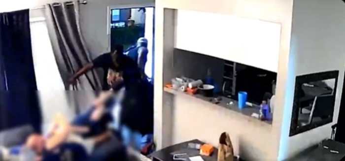 VIDEO: Home invasion, attack caught on home surveillance camera; suspects still on the run