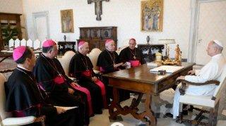 Obispos mexicanos visitan al Papa León XIV en el Vaticano