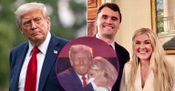 Donald Trump Makes Weird Face as He Affectionately Hugs Erika Kirk During Her Husband Charlie's Memorial Service: Watch
