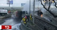 Video: Televisora interrumpe programa de espectáculos para informar explosión de pipa en Iztapalapa