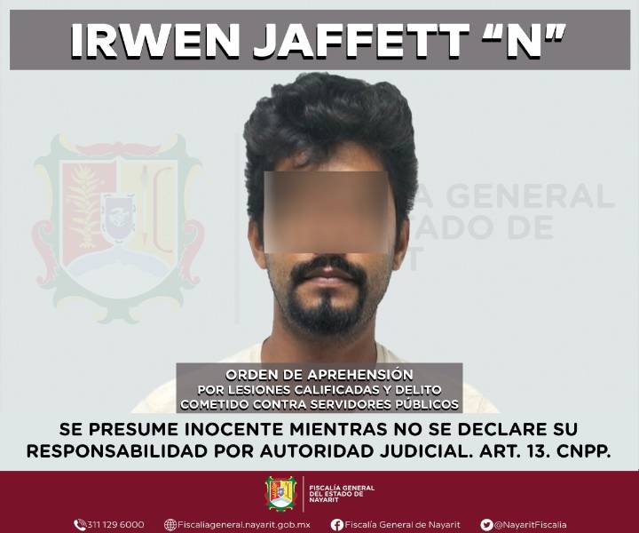 IRWEN JAFFETT “N” APREHENDIDO EN VALLE DE BANDERAS