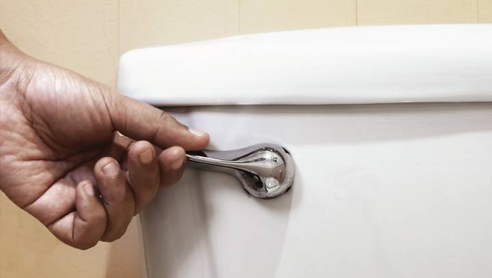 Man Jiggles Toilet Handle, Thus Exhausting His Knowledge Of Plumbing