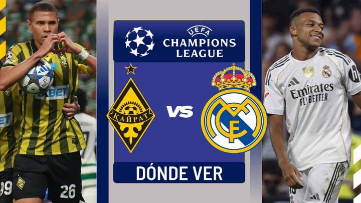 Real Madrid vs Kairat: dónde ver ONLINE y canales TV del partido de Champions EN VIVO