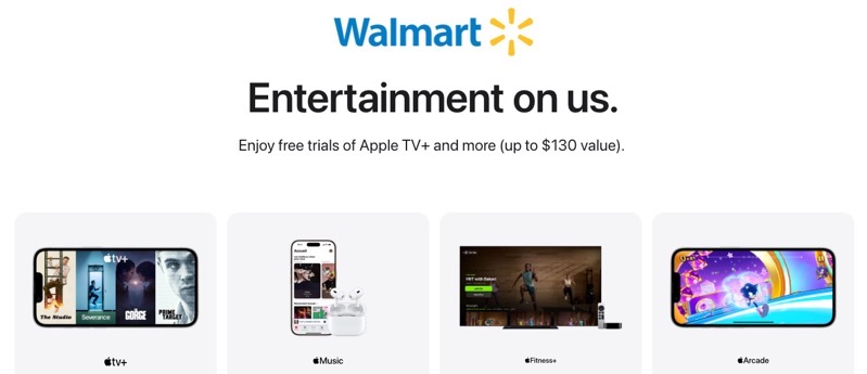 Walmart Giving Away Free Apple TV+, Music, Fitness and More ($130 Value)