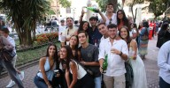 Ambiente de las casetas el  jueves por la tarde noche