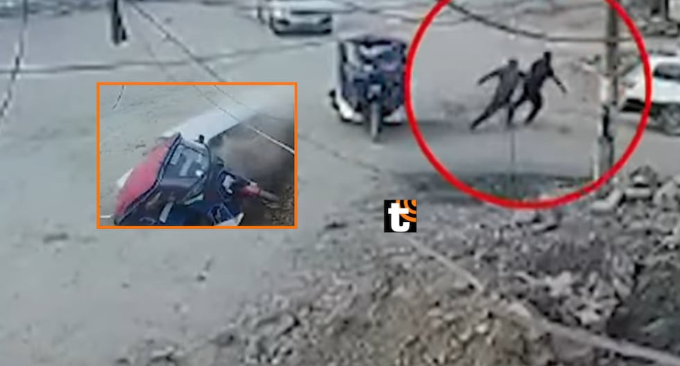 ¡Se salvan de milagro! Dos personas casi mueren antes de abordar mototaxi arrollado en Jicamarca Una camioneta fuera de control terminó protagonizando un fuerte accidente que fue captado por una cámar