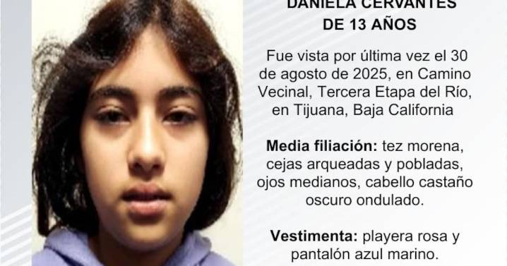 Se busca a Daniela Cervantes de 13 años