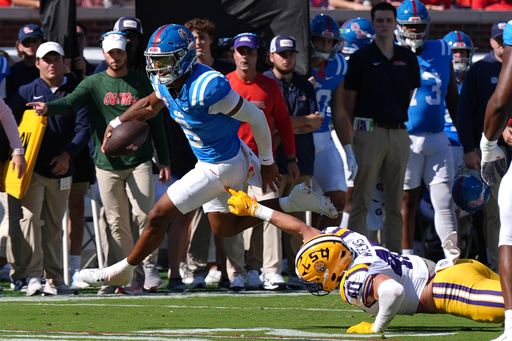 Chambliss' 385 scrimmage yards propels No. 13 Mississippi past No. 4 LSU, 24