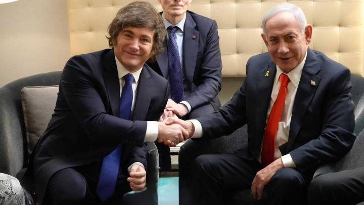 Milei se reunió con Netanyahu, en medio de los cuestionamientos internacionales a Israel