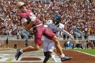 59-0. 49-0. 48-0. Those were some halftime scores across college football on Saturday
