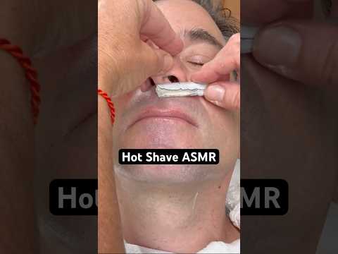 Hot NYC Barber Shop Shave. #ASMR #Barber #HotShave