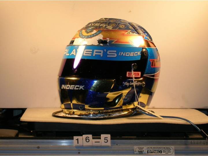 Cops recover stolen Greg Moore helmet