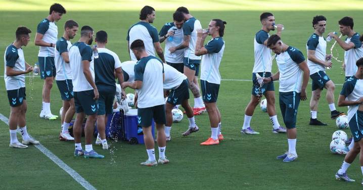 El Málaga CF resguarda a Izan Merino, tocado en su tobillo izquierdo