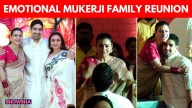 Kajol & Rani Mukerji Share An Emotional Moment With Ayan Mukerji During Durga Puja Festivities;WATCH