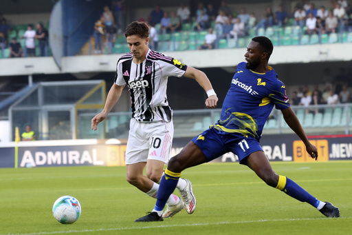 El inicio perfecto de la Juventus en la Serie A termina con empate ante Hellas Verona
