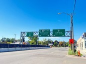Traffic will be detoured while crews remove signs over Kalamazoo Avenue