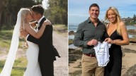 Channel 7 presenter Alissa Smith and ex-NRL star partner Matt Ballin announce they are expecting their first child