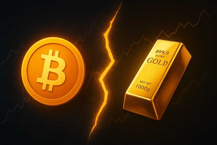 Bitcoin Decouples From Gold, But Long-Term Correlation Stays