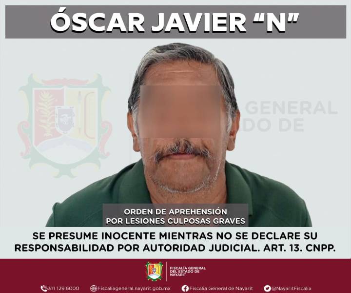 ÓSCAR JAVIER “N”, YA FUE APREHENDIDO EN SANTIAGO IXCUINTLA