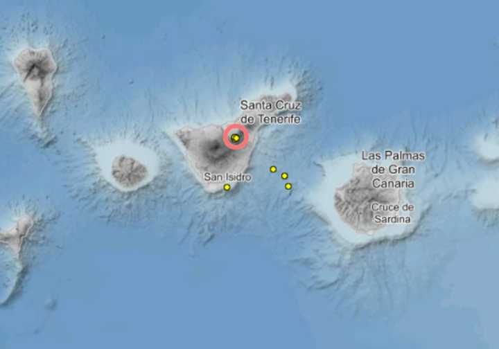 Registran un enjambre sísmico de 22 terremotos entre Izaña y las cumbres de La Orotava