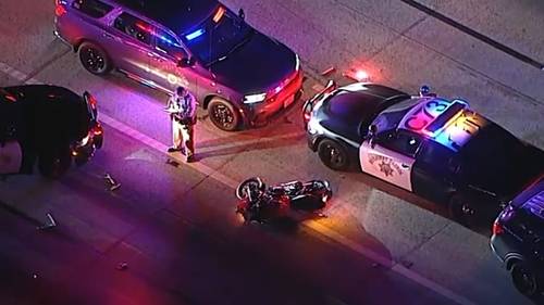 1 person killed, 1 hurt in crash involving motorcycle on 110 Freeway at Florence Avenue in South Los Angeles
