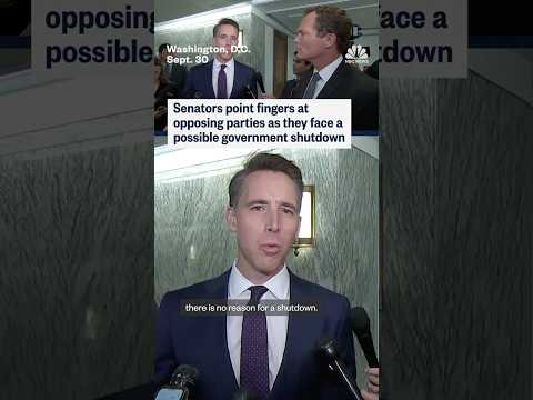Senators point fingers at opposing parties as they face a possible government shutdown