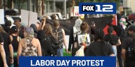 Protestors march in support of immigrant workers on Labor Day