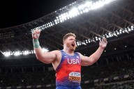 Ryan Crouser, in his first meet of the season, wins third straight shot put world title