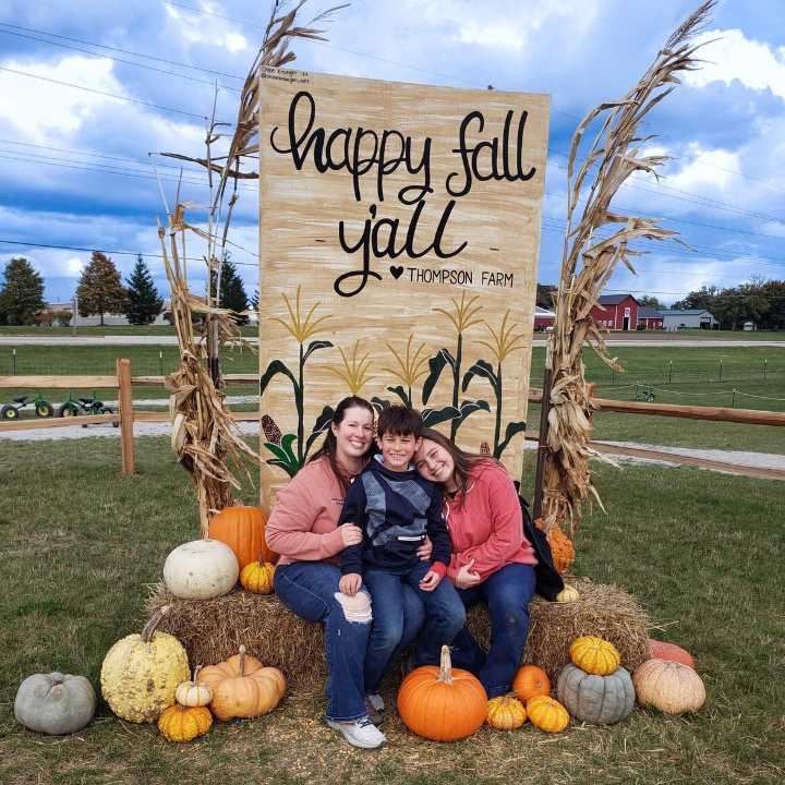 The focus is on fall at Thompson Farm in Bristol