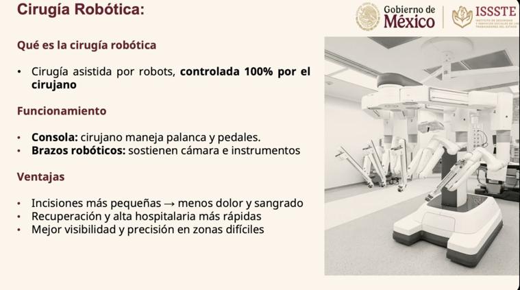 Instalarán robots quirúrgicos en seis hospitales del ISSSTE