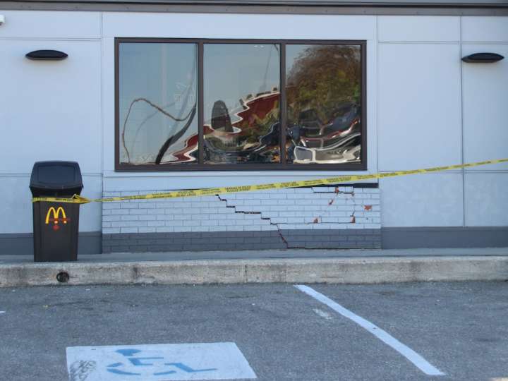 Vehicle strikes McDonald’s in Steinbach