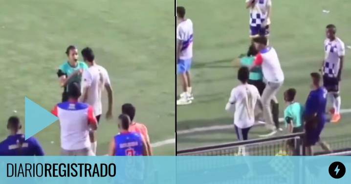 Cobardía: un futbolista le pegó un cachetazo a la árbitra por expulsarlo y ella lo quiso pelear