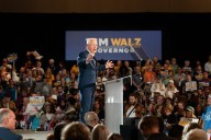 Walz campaigns as 'battle-tested' leader for Minnesota