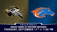 Live at 7 p.m.: Horace Hawks vs. Sheyenne Mustangs in high school volleyball
